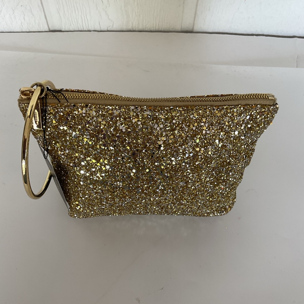 Sara Campbell Thacker Gold Ring Glitter Bag NWT